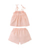 Hinata Embroidered Empire Tunic Blouse & Shorts Set
