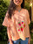 Strawberry Saumon Cropped T-Shirt