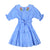 Journee Embroidered Dress Iris Blue