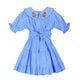 Journee Embroidered Dress Iris Blue