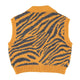 Zebra Knitted Waistcoat Orange