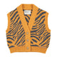 Zebra Knitted Waistcoat Orange