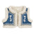 Louise Misha Librana Reversible Denim Vest Stone Blue, Cream