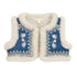 Librana Reversible Denim Vest Stone Blue, Cream