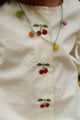 Evia Cherry Dress Cloud Cream
