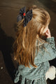 Rose Rouge Bow Hair Clip Dot Nuit