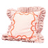 Red Bows Cushion with Ruffles