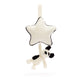 Jellycat Bashful Black&Cream Puppy Musical Pull