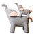 Mini and Mighty Elephants Light Grey, Light Pink