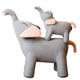 Mini and Mighty Elephants Light Grey, Light Pink