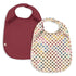2 Pack Glitter Dinner Bib With Frill Coeur Glitter Sangria