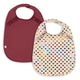 2 Pack Glitter Dinner Bib With Frill Coeur Glitter Sangria