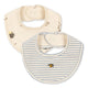 Basic 2 Pack Bib Kubi Stripe Blue