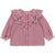 Kim Frill Blouse Sangria Butter Check