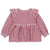 Kim Frill Blouse Sangria Butter Check