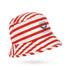 Asnou Bucket Hat Stripe Rouge