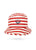 Asnou Bucket Hat Stripe Rouge