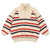Loupy Half Zip Sweat Tangerine Stripe
