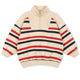 Loupy Half Zip Sweat Tangerine Stripe