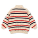 Loupy Half Zip Sweat Tangerine Stripe