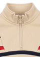 Loupy Half Zip Sweat Tangerine Stripe