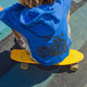 Biker Zipped Sweatshirt Blue