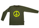 Love & Peace Long Sleeve Top Green