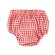 PIUPIUCHICK Checkered Baby Bloomers Red & Ecru