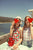 PIUPIUCHICK Red Roses Swimsuit Ecru 