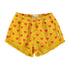 Red Hearts Shorts With Fringes Mustard