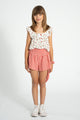 Chekered Shorts Red & Ecru