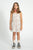 Red Flowers Short Dress Ecru