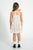 Red Flowers Short Dress Ecru