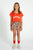 "Amour" Peter Pan Collar T-Shirt Red