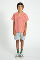 Indigo Stripes Shorts Ecru