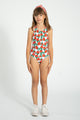 Red Roses Swimsuit Ecru