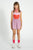 Heart Sleevless Baby Bodysuit Lilac & Red