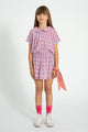 Cherries Peter Pan Collar Baby Shirt Lilac
