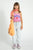 "Peace" Top Pink