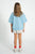 Red Hearts Short Skirt Light Blue