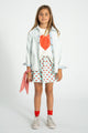 Red Hearts Short Skirt Light Blue