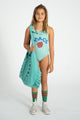 "Peace" Swimsuit Green Chekered