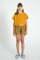 Animal Print Shorts Mustard
