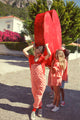 "Amour" Peter Pan Collar T-Shirt Red
