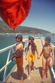 Red Hearts Shorts With Fringes Mustard