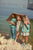 Red Hearts Short Skirt Light Blue