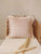 Soft Velvet Cushion with Fringe Latte