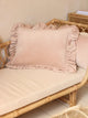 Soft Velvet Cushion with Frill Latte
