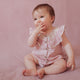 Jade Baby Rompers Tartan Joy Fuchsia