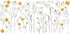 Grandes Fleurs de Camomille - Chamomile /Stickers Muraux